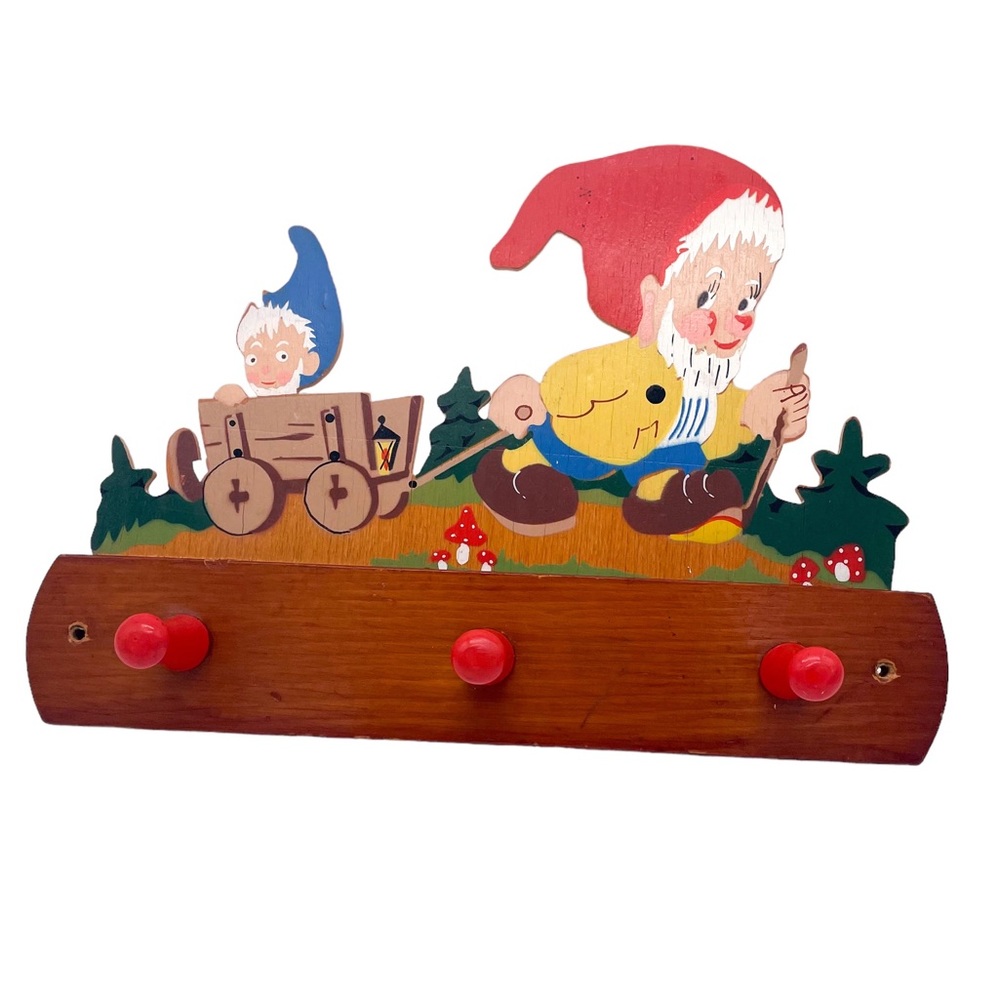 German Vintage Childs Coat Rack Knome Wagon